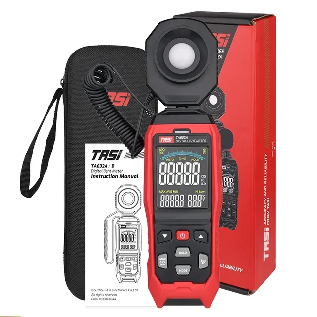 TA632A TA632B Digital Photometer Detachable Probe Luxmeter for Photography Illuminometer Lux/Fc Environmental Tester