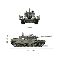 Panlos 632003 MOC City Leopard 2A-4 Main Station Tank Model Weapon Toys Boys Birthday Gift 2311pcs Building Blocks Sets