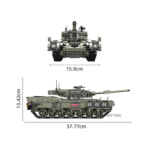 Panlos 632003 MOC City Leopard 2A-4 Modello di Carro Armato Principale, Giocattolo per Ragazzi, Regalo di Compleanno, Set di Blocchi da Costruzione 2311 Pezzi - Product Image 6