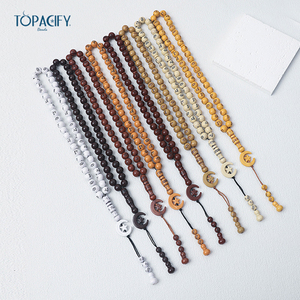 Custom Muslim Crystal Beading Prayer <strong>Beads</strong> with Moon Tassel 33 <strong>Beads</strong> Rosary <strong>Bracelet</strong> for Islam Unisex - Product Image 6