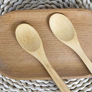Cuchara de Bambú, Cucharas de Madera Natural para Viajes, para Diversos Alimentos, Sopa, Café, Ensalada, Postres, Aperitivos, Cereales, Fruta - Product Image 4