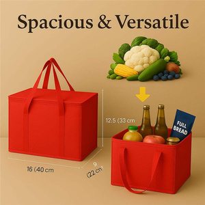 Factory Wholesale OEM Aluminum Insulated Fresh Food Delivery Grocery Shopping Lunch Bag Cooler Bag - Product Image 2