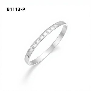Amy Amy Fashion <b>Bangle</b> B1113 <b>Silver</b> Plated Star Pattern Women's <b>Bracelet</b> Gift Jewelry Classic Style - Product Image 1