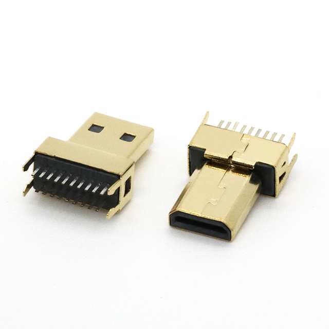 19Pin Straddle Mount 1.2MM High Definition Multimedia Interface Type D Male Connector