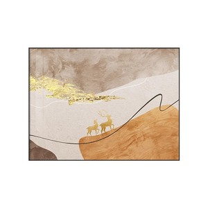Pintura Decorativa Abstracta Moderna, Impresión en Porcelana de Cristal, Marco Rectangular Negro, Arte Mural Móvil para Caja de Distribución - Product Image 5