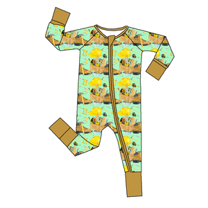 Özel Tasarım ODM Örme Çift Taraflı Fermuarlı Uzun Kollu Bambu 200-220gsm Rahat Sonbahar Unisex Bebek Tulumları Çevre Dostu - Product Image 5