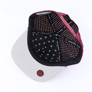 Qianzun Fabricant Imperméable 5 Panneau <span class=keywords><strong>Golf</strong></span> Snapback Cap Avec Corde, Patch En Caoutchouc logo Snapback Chapeaux - Product Image 3