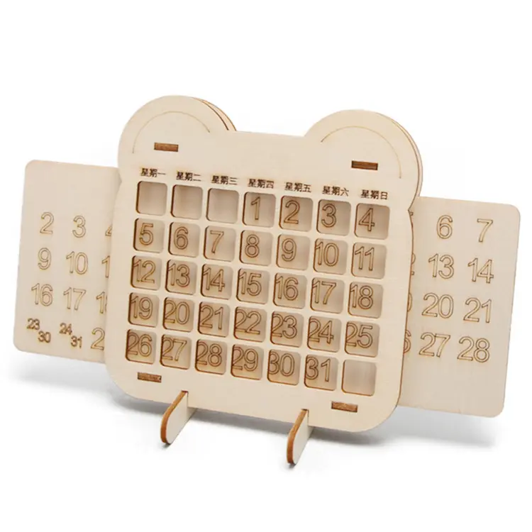 DIY Wooden Calendar Educational Toys Children's Assembly Handmade Puzzles Science Technology Material Steam Concept Toy Gifts