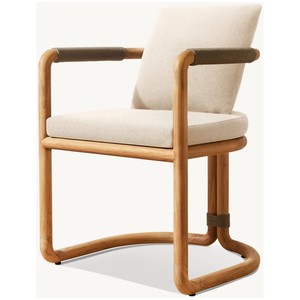 Patio ngoài trời bên ngoài đồ nội thất đơn giản bàn rắn tếch đồ nội thất bằng gỗ ngoài trời Bộ Ăn Uống - Product Image 2