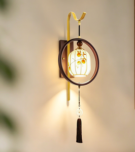 Lámpara de Pared Estilo Dinastía Song, Aplique con Pantalla de Tela de Estilo Chino Moderno, Iluminación Zen Minimalista para Decoración de Dormitorio y Sala de Estar - Product Image 4