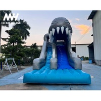 Toboggan aquatique gonflable géant en PVC Aloha Splash - Double piste, style dragon personnalisé, utilisation extérieure, capacité 500 kg, pour jardin