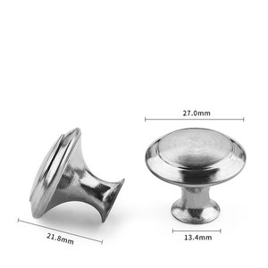 Polished Chrome Mushroom Cabinet Knobs Solid Metal Single Hole Drawer Pulls For Cupboard Dresser Closet Kitchen Bathroom Furnitu - Product Image 4