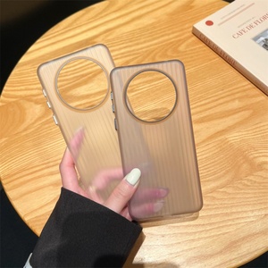Funda de teléfono con diseño de rayas mate originales para Huawei P70 Pro Pura 70 Ultra Mate 60 50 40 Pro, cubierta trasera de plástico duro a prueba de golpes - Product Image 2