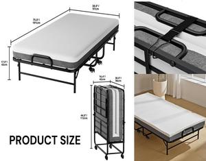Горячая распродажа: компактная складная кровать с металлическим каркасом - Product Image 2