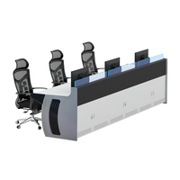 Console de contrôle et de surveillance de sécurité pour ville connectée, centre de commandement, centre de données, table de conférence