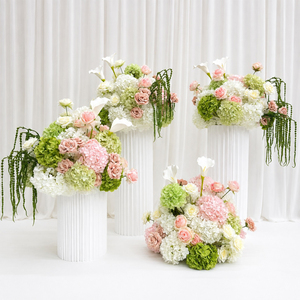 N-FB001 Artificial <b>Flower</b> Ball Centerpieces Green & White <b>Silk</b> <b>Flower</b> Ball White <b>Flower</b> Ball Wedding Centerpieces <b>Flowers</b> - Product Image 6