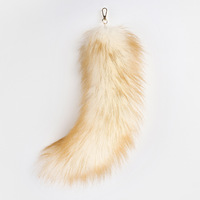 Queue de renard argenté moelleuse en fourrure naturelle, grande taille, pour fêtes de filles, décorations de fête créatives et amusantes - Vente en gros
