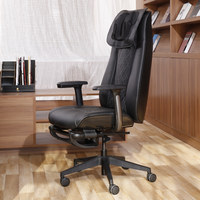 Silla Reclinable de Cuero PU Inteligente y Moderna para Oficina en Casa, con Control Manual Oculto, Masaje y Vibración, Nuevo Modelo