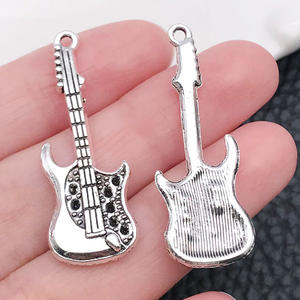 Instrumento Musical de plata antigua, símbolo musical, colgante Retro, joyería de aleación, pulsera Diy, collar, llavero, accesorios - Product Image 6