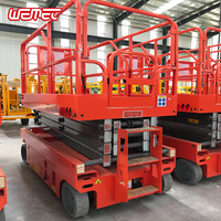 Wemet Hydraulic Trailer Scissor Lifter Harga Manlift Pasokan Self-Propelled Platform Angkat