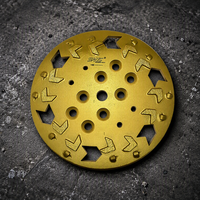Disque de meulage diamanté PCD PKD de 10 pouces MK EDCO Blastrac Diamatic pour le décapage du béton, de l'époxy et du gel
