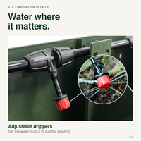 Kit de jardin vertical modulaire en plastique à faire soi-même avec système d'irrigation et de drainage automatique pour une utilisation en intérieur/extérieur et dans les centres commerciaux
