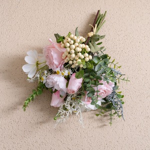 CallaFloral Ramo de Rosas Artificiales de Tela Plástica Tejida Pintadas a Mano Decoración del Hogar Accesorios para Bodas CF01459 - Product Image 3