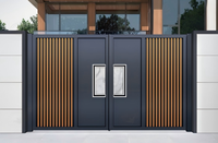 Portail d'entrée moderne en alliage d'aluminium thermolaqué, écologique, sur mesure, avec fonctions de sécurité domestique, nouveau design