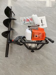 Taladro perforador de tierra <span class=keywords><strong>industrial</strong></span> a gasolina de 2 tiempos y 52 cc o taladro perforador de tierra metálico tipo 48 con brocas de 150 mm, 200 mm y 300 mm - Product Image 5