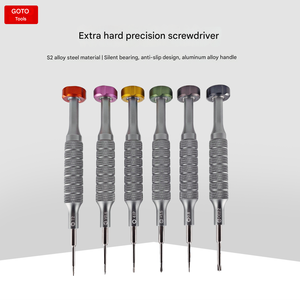 6 in 1 Screwdriver Set, Steel Bits,Aluminum Handle,Silent Bearing Design, for Phone, Watch&Electronics Repair - Product Image 1