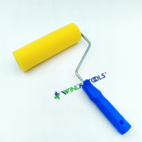 Poignée en plastique de rouleau de peinture de Type Fix d'écrou avec différentes tailles de rouleau de peinture de mousse d'éponge pour la décoration à la maison