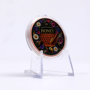 Pièces de monnaie en cuivre 2D de 1 once à motif fleurs sauvages, pour la <span class=keywords><strong>d</strong></span>écoration intérieure, vente en gros <span class=keywords><strong>d</strong></span>'articles en métal, plaques en cuivre - Product Image 6