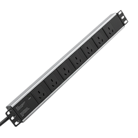 Multiprise PDU de base certifiée CE RoHS pour l'Argentine, 16A 250V avec interrupteur principal, boîtier en aluminium pour centre de données