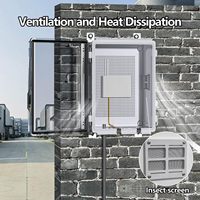 Boîtier de jonction électrique étanche IP67/55 en ABS pour mur/colonne, boîtier pour électronique et instruments avec accessoires d'installation
