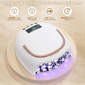 2024 Nieuwe Kuur Alle Gel Professionele Led <span class=keywords><strong>UV</strong></span>-<span class=keywords><strong>Lamp</strong></span> Grote Ruimte 15000Mah Batterij Verstelbare Uithardende Niveau Manicure Nageluitrusting - Product Image 4