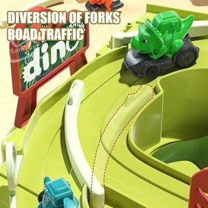 Juguetes de dinosaurios para niños pequeños Valley Adventure Race Track Play Set <span class=keywords><strong>Zoo</strong></span> Ramp Vehicle Car Toy Park Track Car Breakthrough Juego educativo - Product Image 3
