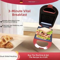 Appareil de petit-déjeuner multifonction compact de norme européenne, machine à sandwichs, appareil pour repas légers, grille-pain électrique, plaque chauffante électrique