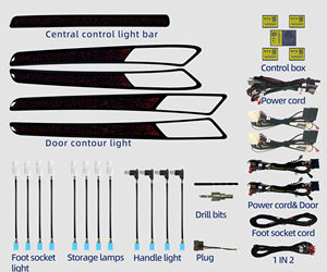 Lumière d'Ambiance <span class=keywords><strong>LED</strong></span> pour Décoration Intérieure d'Automobile, 256 Couleurs, pour VW <span class=keywords><strong>Golf</strong></span> 7 MK7 - Product Image 3