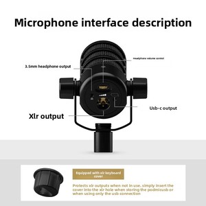 ไมโครโฟนแบบไดนามิกคาร์ดิออยด์แบบมีสาย PodMic USB สำหรับคอมพิวเตอร์ ไลฟ์สตรีมมิ่ง พอดแคสต์ คาราโอเกะ วอยซ์โอเวอร์ และการบันทึกเสียง - Product Image 5