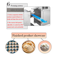 Machine automatique commerciale de fabrication de Baozi à double bac rond, pour pains farcis à la vapeur, certifiée CE