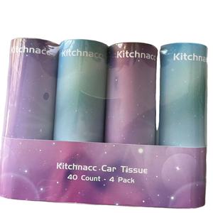 Porte-mouchoirs pour voiture Cylindre 4 unités (bidons), 50 mouchoirs par cylindre, convient aux porte-gobelets de voiture, portable, boîte à mouchoirs ronde pour voiture - Product Image 3