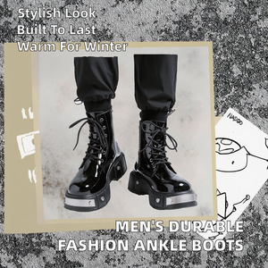 Botas de Tobillo con Cordones para Hombre de Alta Calidad, Diseño Moderno y Duradero, Plantilla de EVA, Antideslizantes, Planas, para Verano, Otoño e Invierno - Product Image 4