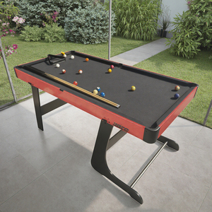 Table de <span class=keywords><strong>billard</strong></span> pliante de 6 pieds Table de <span class=keywords><strong>billard</strong></span> en bois pour bâton de queue de Sport d'intérieur pour le jeu de fête Club gain de place - Product Image 1