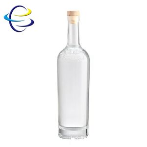 Bouteille de brandy en verre cristal blanc de luxe haut de gamme, bouchon couronne, capacité 1000 ml, finition mate, logo personnalisé, pour liqueur et <span class=keywords><strong>tequila</strong></span> - Product Image 5