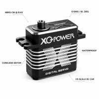 XQ-POWER XQ-S8045D Servo numérique sans noyau haute tension étanche 48kg-cm pour voiture RC à l'échelle 1/5, direction de drone et mécanisme de largage