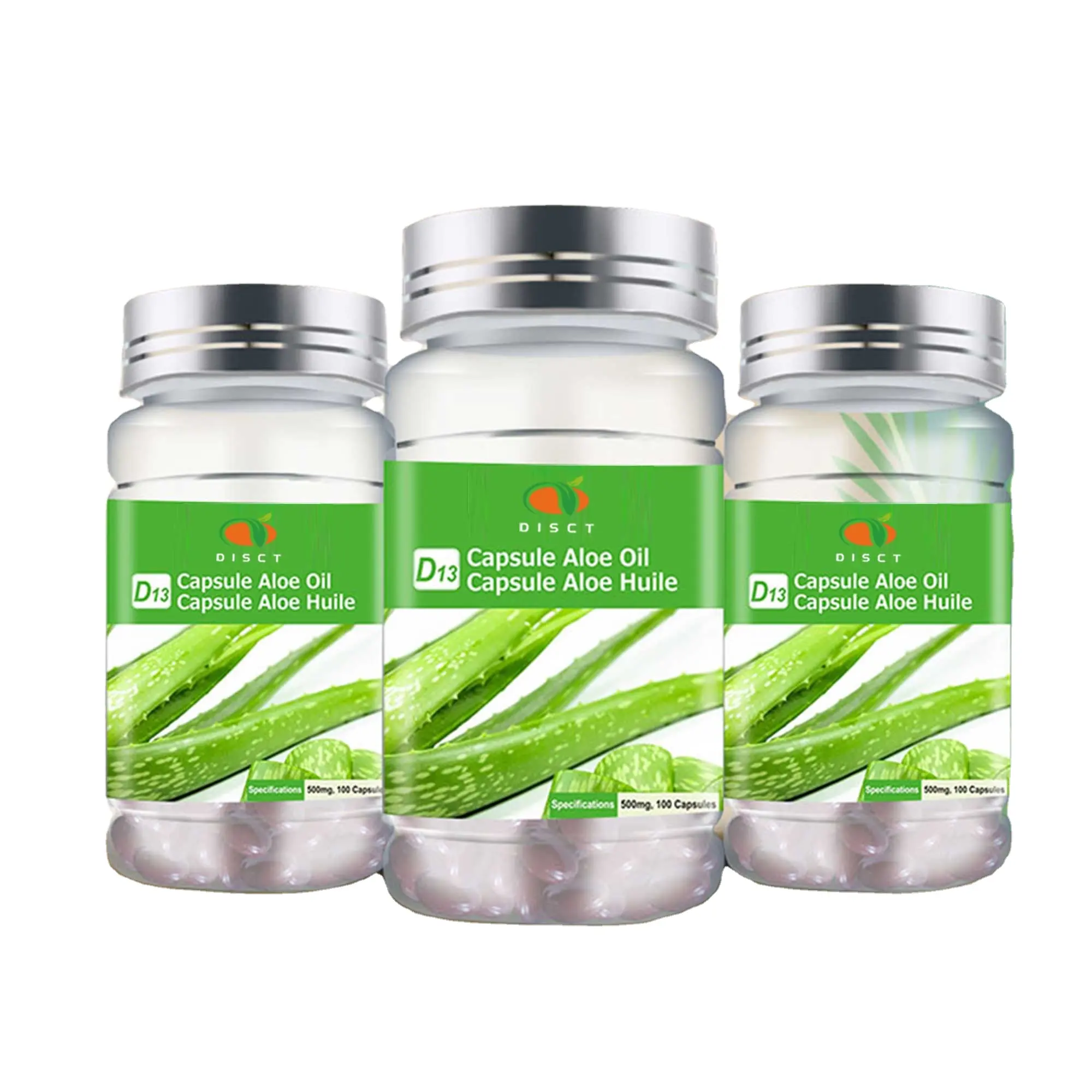 private label promote defecation D13 Aloe extract Oil Capsules for whitening skin