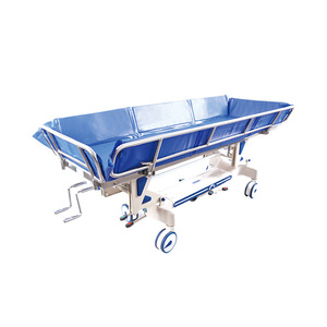 Cama de baño para ancianos y pacientes con discapacidad de acero inoxidable y ABS con ruedas para uso en el cuidado en el hogar. - Product Image 2
