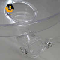 Extracteur de miel centrifuge transparent à commande manuelle, léger, écologique, en verre organique acrylique plexiglas à 2 cadres