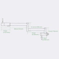 Robinet de cuisine mural moderne pliable en acier inoxydable 304, eau froide uniquement, anti-éclaboussures, bec rotatif, valve en céramique