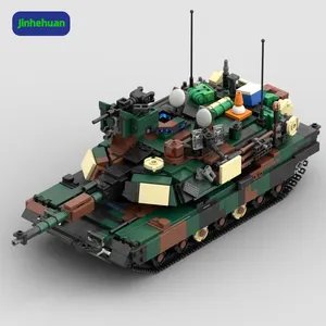 MOC积木M1A2艾布拉姆斯SEP V2模型DIY组装砖军事教育创意收藏玩具礼品1678件